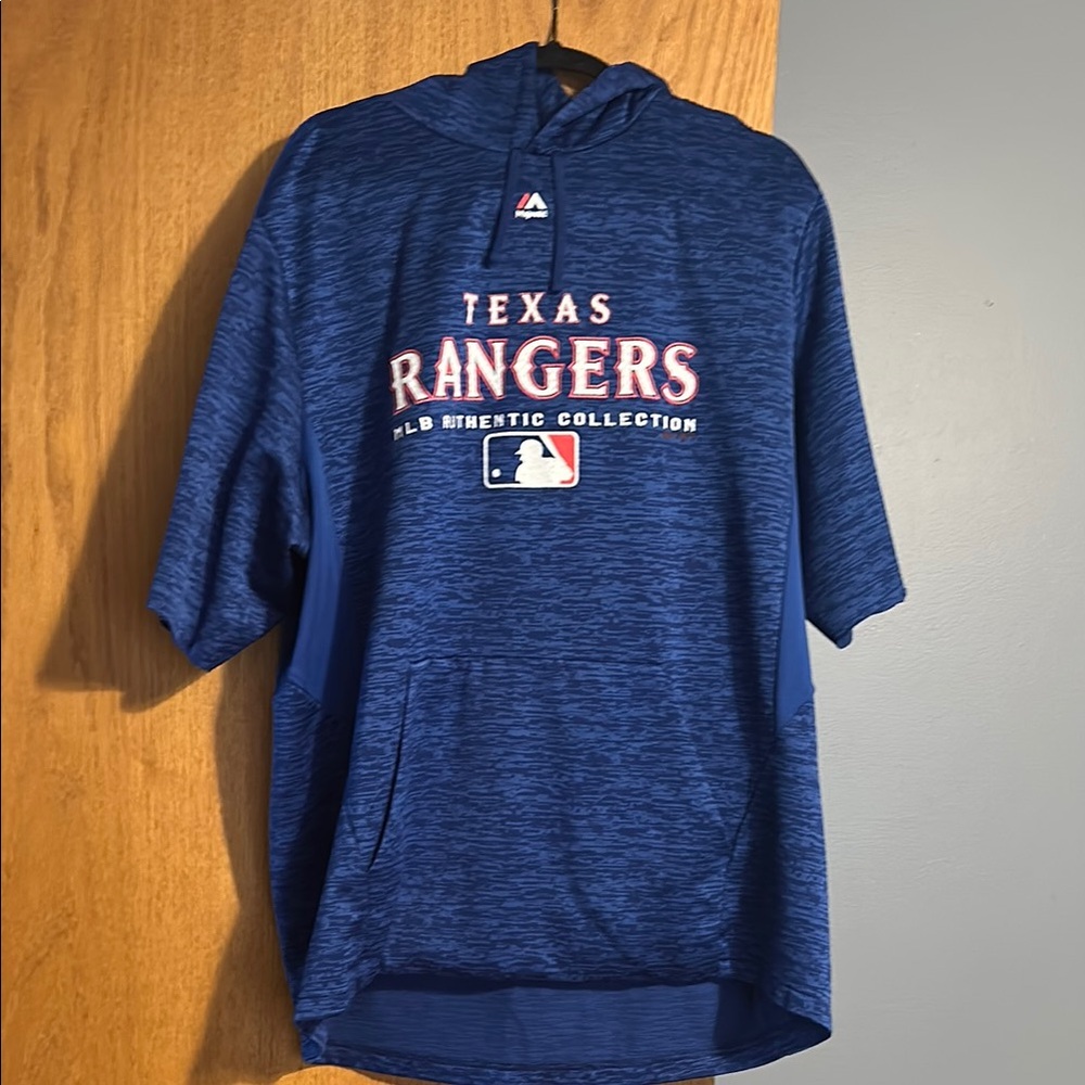 Majestic Texas Rangers Short Sleeve Hoodie